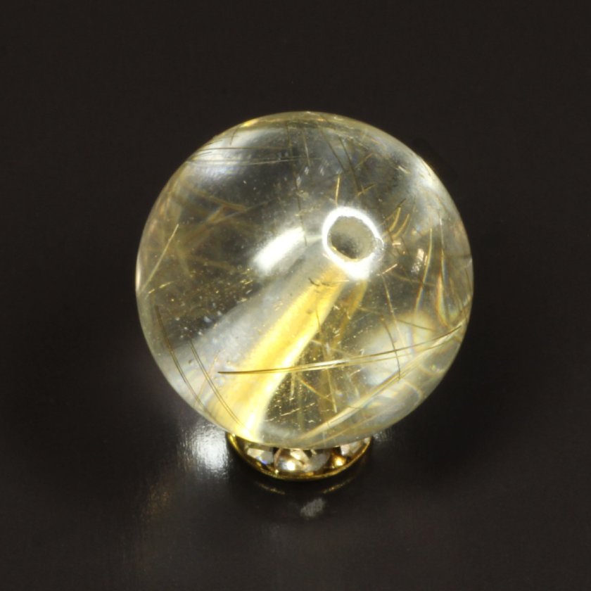 開運ギフト】 高級感あふれる天然石ブレスレット［鋭い金針入り］13mm
