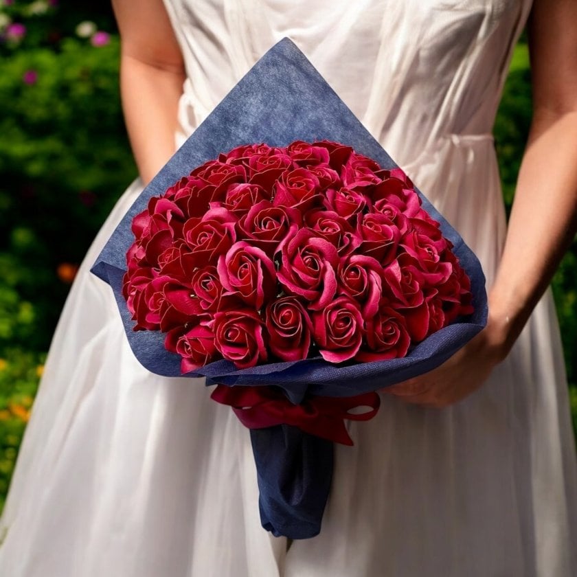 ワインレッド】「サヴォンローズ」 花束 ブーケ バラの花束 薔薇の花束