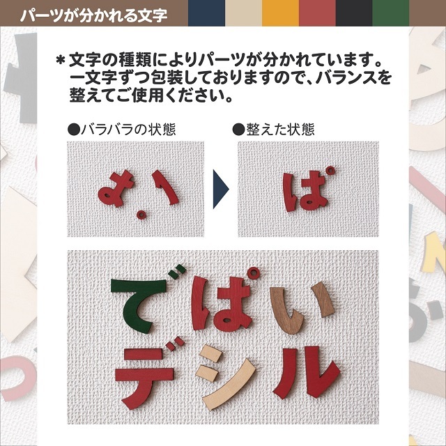 切り文字 カタカナ 【Lサイズ】 パーツ 木製 ウォールデコ ウッド 