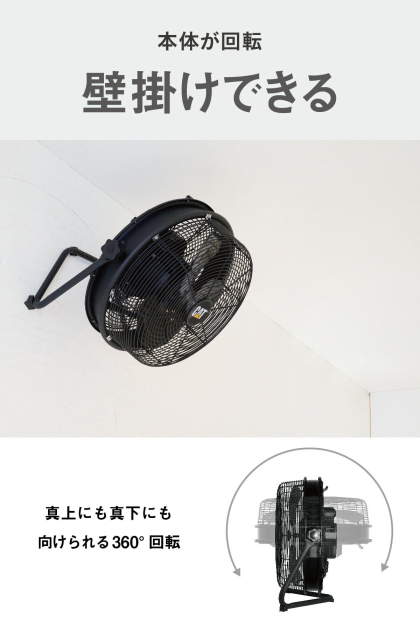 CAT フロアファン 45cm 壁・床タイプ 羽根軸180度半回転 保証付き 工業