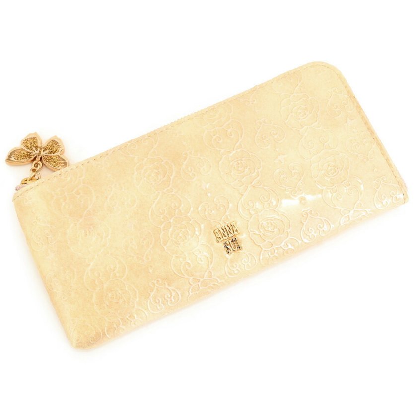 アナスイ 財布 長財布 L字ファスナー ベージュ ANNA SUI 316911-40 