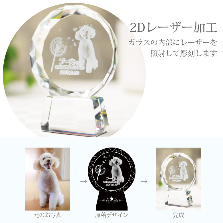 ペットメモリアル クリスタル ギフト KP-4U（大）（中）（小）ペット
