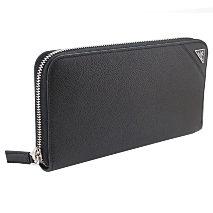 人気モデル】プラダ PRADA 財布 長財布 メンズ ラウンドジップ 三角