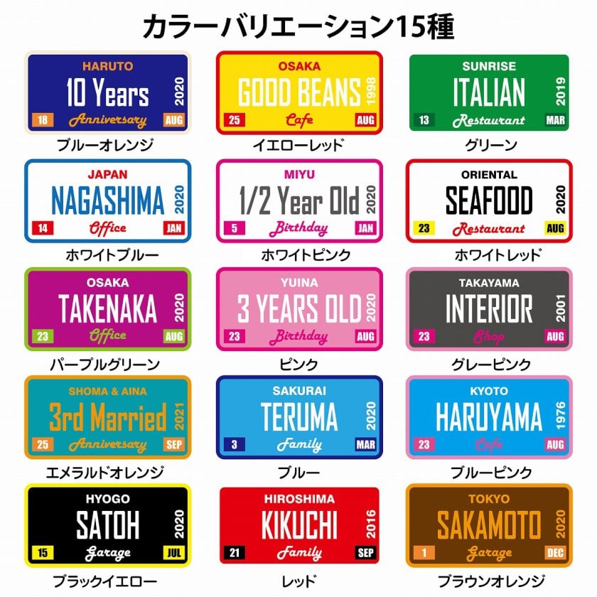 アメリカンナンバープレート ラゲッジタグ トラベルネームタグ ゴルフ