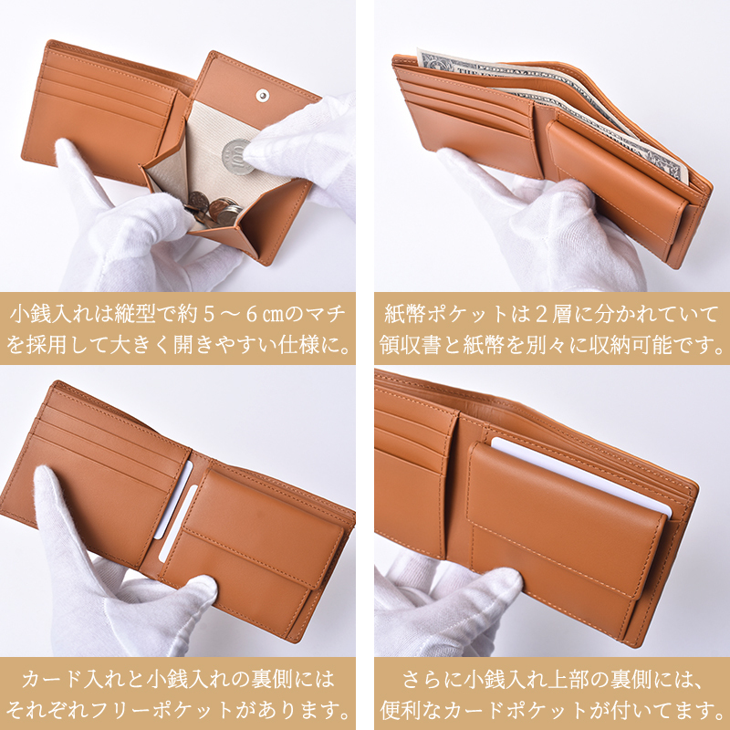 財布 二つ折り クロコダイル 本革 メンズ レディース ホーンバック