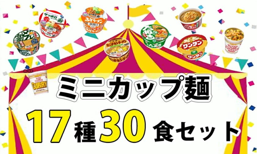 送料無料 】 ミニ カップ麺 17種 食べ比べ 詰め合わせ (合計30食