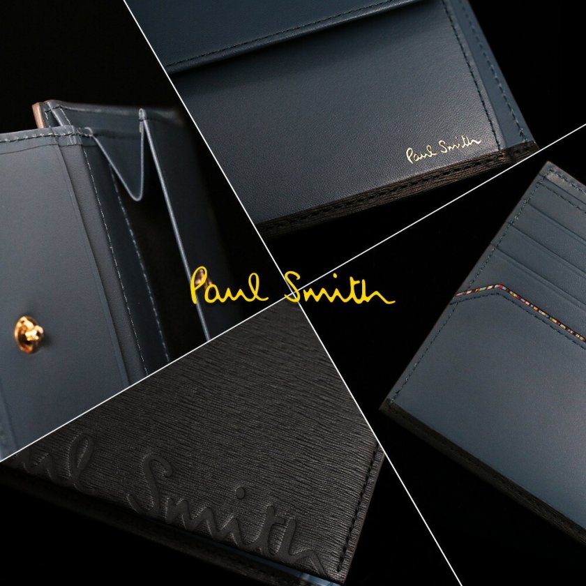 ポールスミス Paul Smith メンズ クロップドロゴ 2つ折り財布 553408