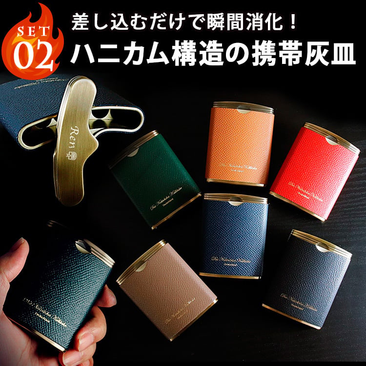 ビンテージジッポー2000年記念ライター&灰皿セット。ライターは使用しています。 Zippoライター・ハニカム携帯灰皿 セット Zippo ライター 携帯灰皿
