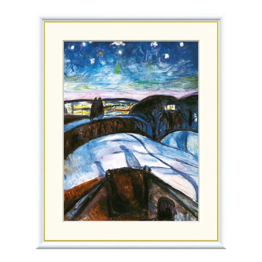 Edvard Munch（エドヴァルド ムンク） 星月夜 アートポスター