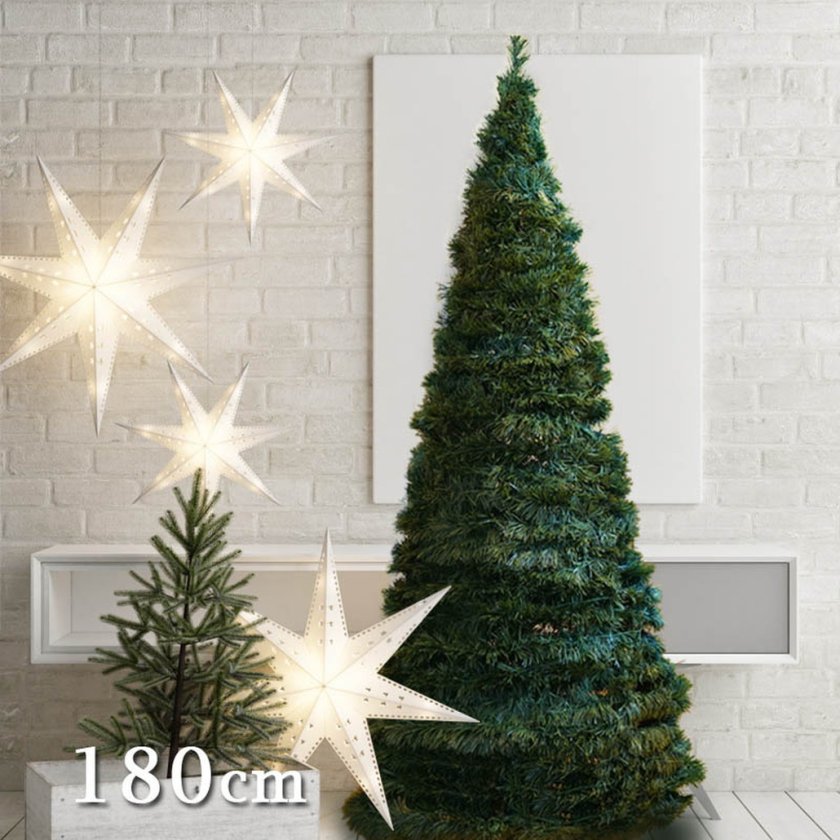 クリスマスツリー 折りたたみ コンパクト アコーディオンツリー 180cm 