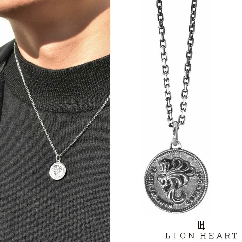 ライオンハート レガシー コイン ネックレス シルバー925 メンズ