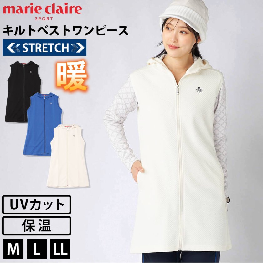 marie claire レディース ゴルフ ワンピース ホワイト L マリクレールゴルフ marie claire GOLF ゴルフウェア ワンピース