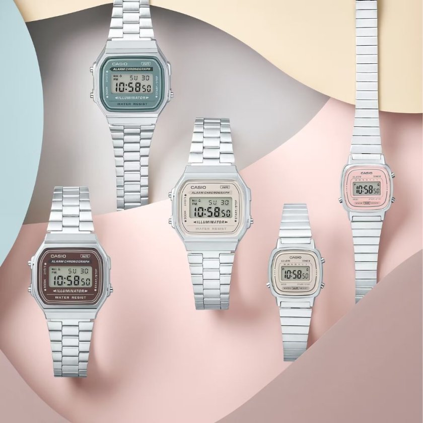 カシオ 腕時計 メンズ レディース CASIO VINTAGE デジタル シルバー