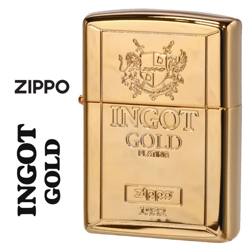 名入れ】送料無料 zippo ジッポ ライター インゴットゴールド PREMIUM