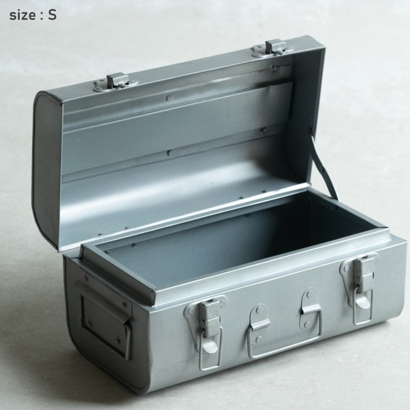 トランク収納BOX】懐かしさを感じるブリキの素材感/S・Mセット