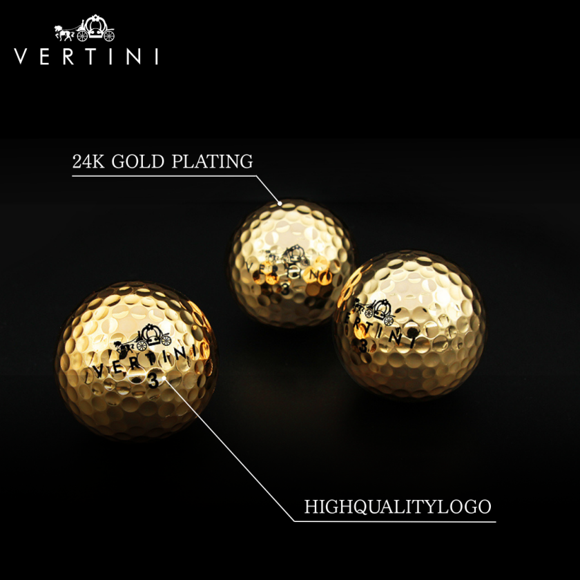 記念品】VERTINI ゴルフボール (ゴールド) ゴルフグッズ ギフト