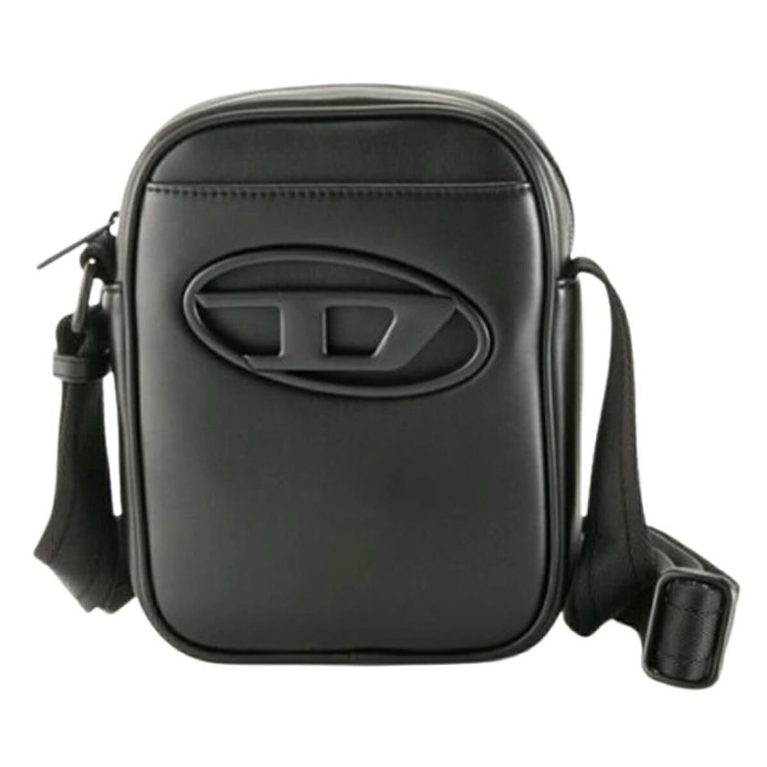 美品 DIESEL ショルダーバッグ ナイロン クロスボディ 総ロゴ ブラック ディーゼル DIESEL ショルダーバッグ クロスボディ コンパクト ジップ