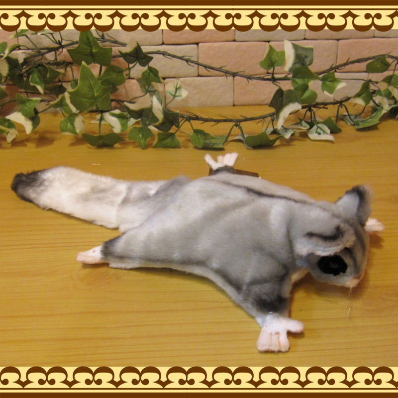 ぬいぐるみ リアル フクロモモンガ 飛行タイプ 動物 アニマルオブジェ