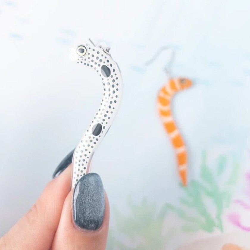チンアナゴ、ニシキアナゴ ピアス イヤリング」 ハリセンボン ピアス