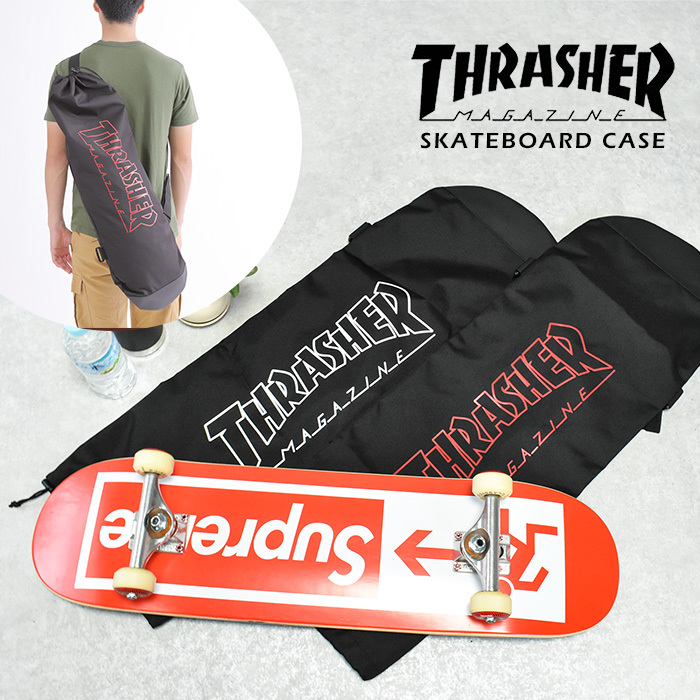 スケートボードバッグ THRASHER SKATE BOARD CASE THR236 ブラック 黒