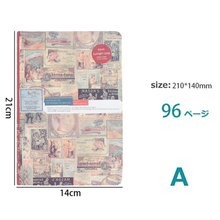 A5 ノート 北欧 レトロ 手帳 文房具 北欧 クラシカル 洋書 ノート