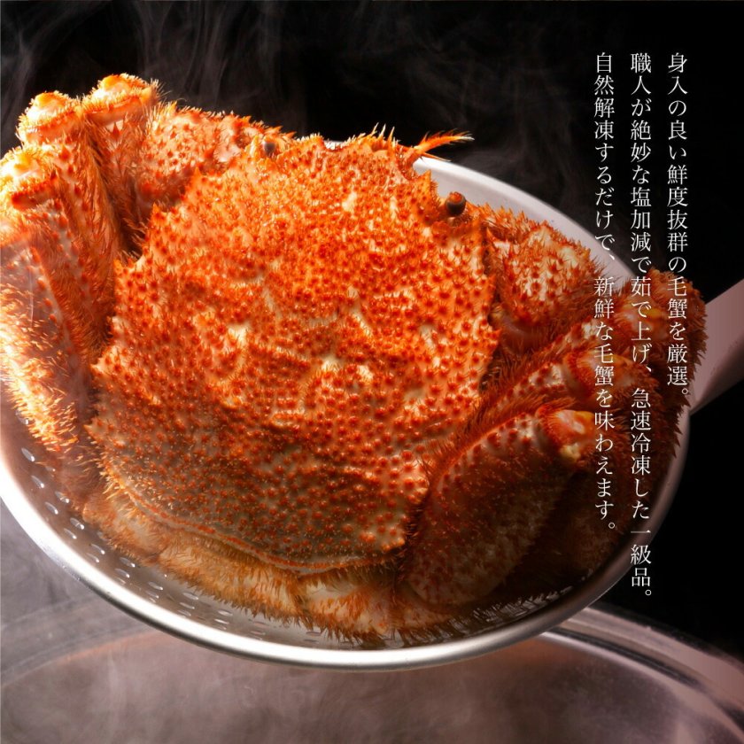 北海道産 毛蟹 毛ガニ 毛がに 650g前後 毛かに カニ姿 カニ通販 蟹通販