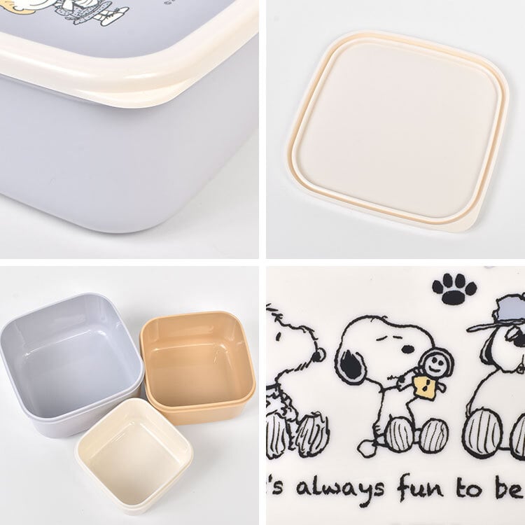 弁当箱 3個セット スヌーピー SNOOPY シール容器 ランチボックス 日本