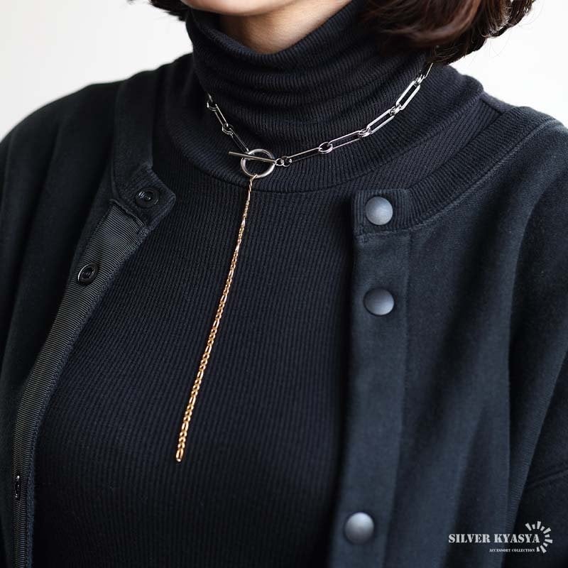 ステンレス マンテルチョーカー ロングリンクチェーン ラリエット
