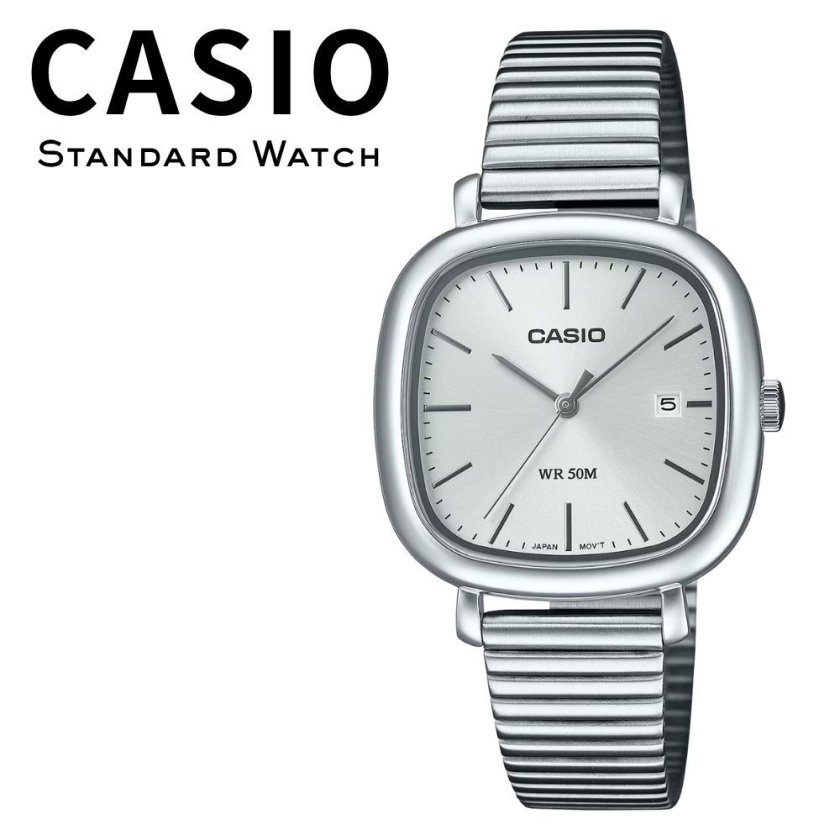 箱なし カシオ 腕時計 レディース CASIO シルバー スクエア 四角
