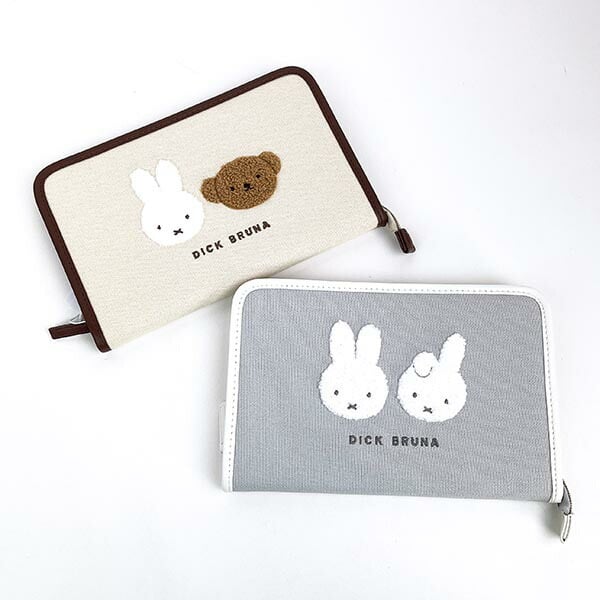 ミッフィー miffy ミッフィー＆ボリス フリーケース ベージュ マルチ