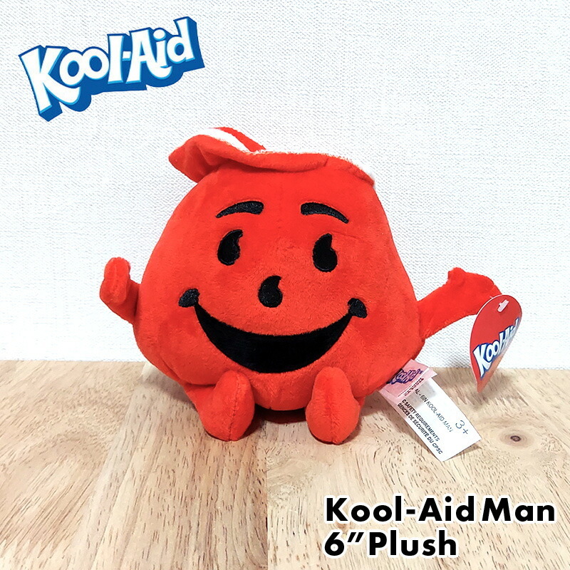ぬいぐるみ クールエイドマン 6インチ KOOL AID キャラクター レッド