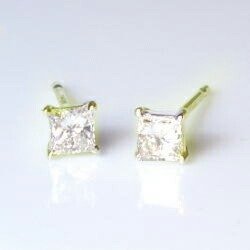 完全無色透明Gカラー】pt900 K18YG/PG/WG【0.20ct】プリンセスカット