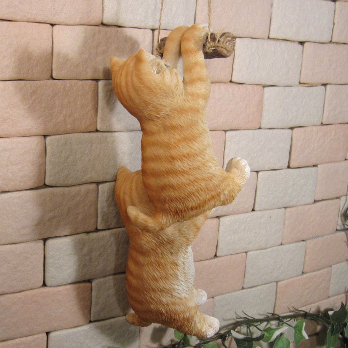 猫 置物 リアル ブランコキャット フレンズ チャトラ ネコ 動物