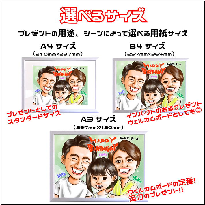 値引きはまとめ買い時のみ様似顔絵 イラスト オーダー お祝い プレゼント 古希 古希祝い プレゼント 似顔絵 【送料無料】古希 喜寿祝い