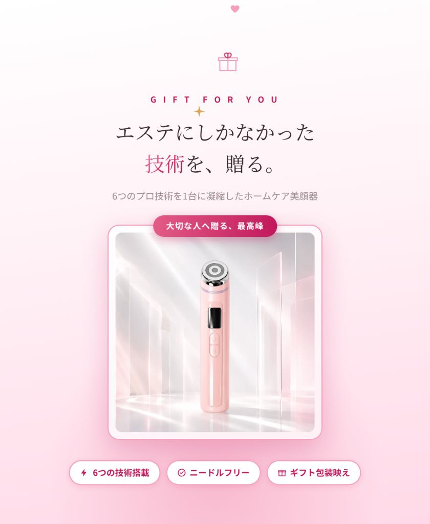 多機能美顔器 S-LAB Pro 6｜EMS エレクトロポレーション LED 6役