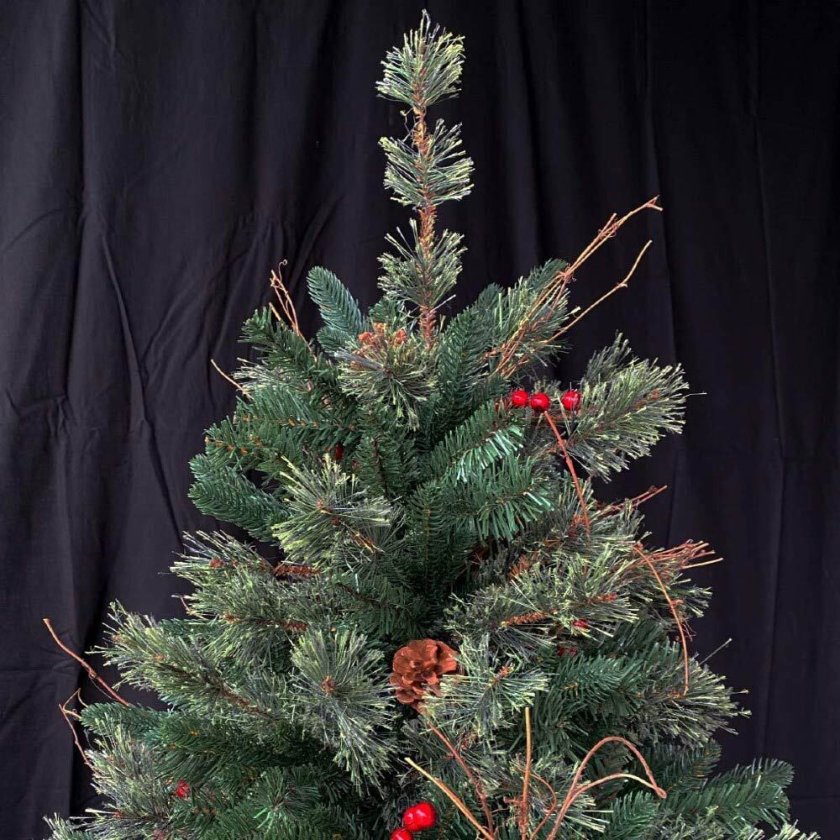 Branch Trees クリスマスツリー R 210cm 赤い実と松ぼっくり付(3種の枝