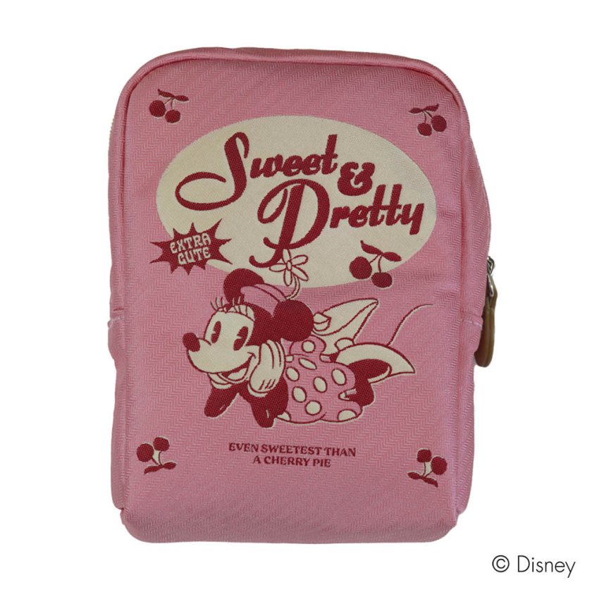 マルチポーチ DISNEY ディズニー ミニーマウス柄 ピンク 化粧ポーチ