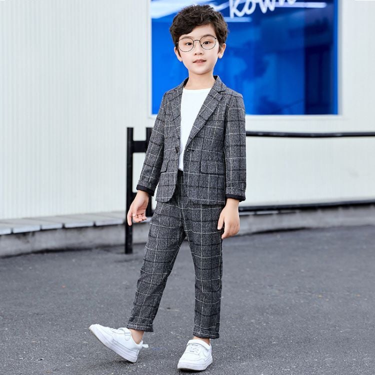 キッズ 子供スーツ 2点セットスーツ ジャケット＋ズボン フォーマル