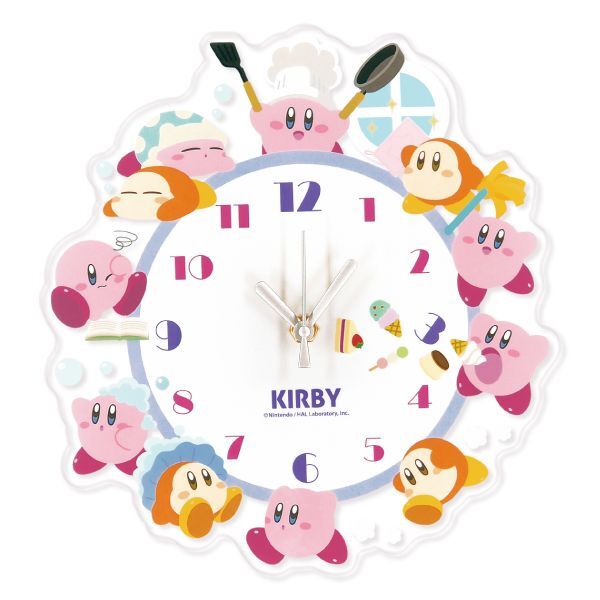 星のカービィ アクリル壁掛け時計 カービィ＆ワドルディ クロック
