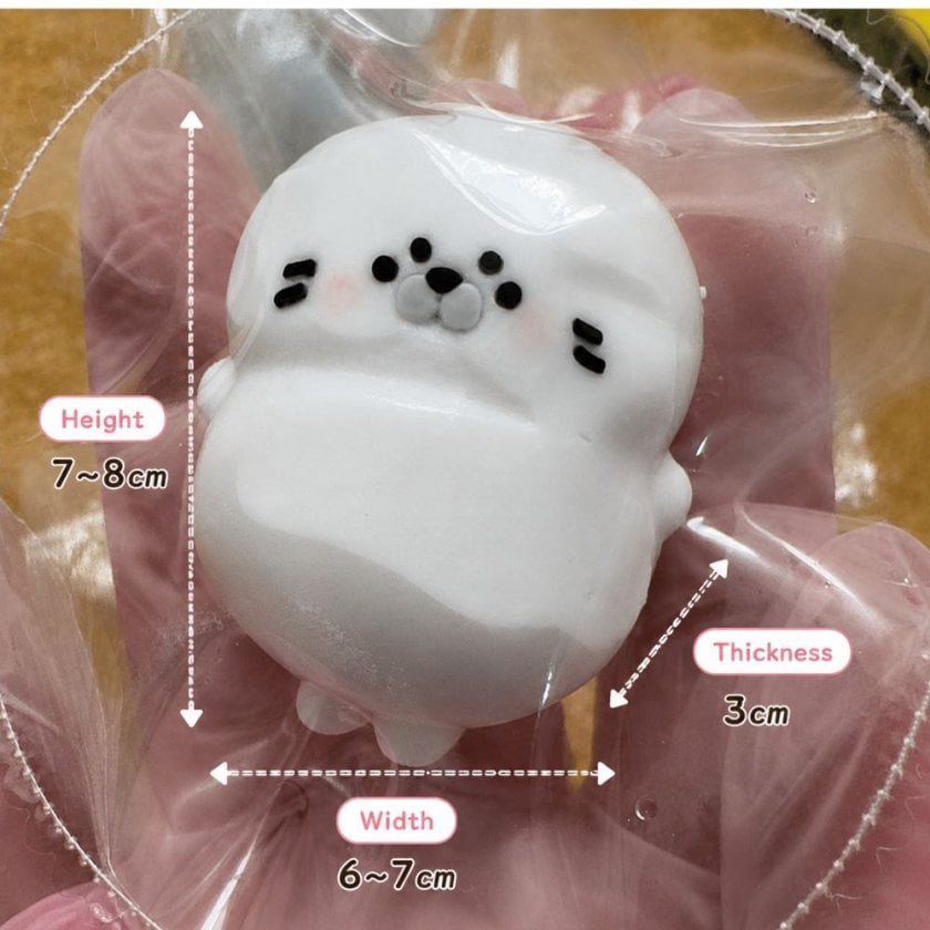 もちもち あざらし スクイーズ 低反発 ストレス解消 キーホルダー ミニ