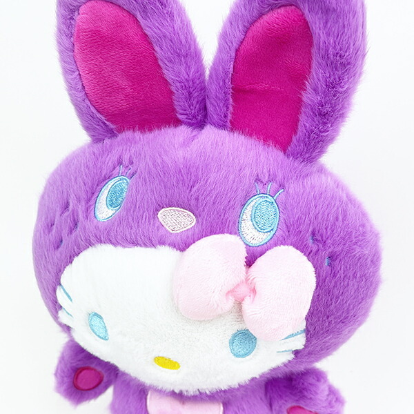 ハローキティ ぬいぐるみ パープル サンリオ ハローキティ ぬいぐるみ カラフルバニー S パープル