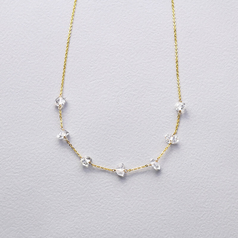 Natully ナチュリー Glow ステーションネックレス NR-04539 ハーキマー 