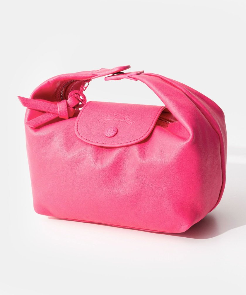 ロンシャンハンドバッグ 黒とピンクのストライプ 水玉模様値下げしました。 ロンシャン LONGCHAMP Le Pliage Xtra ル プリアージュ エクストラ XS