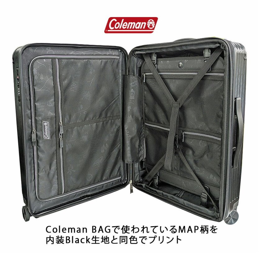 Coleman ストッパー付拡張ZIPキャリーM 60-69L キャリーケース スーツ