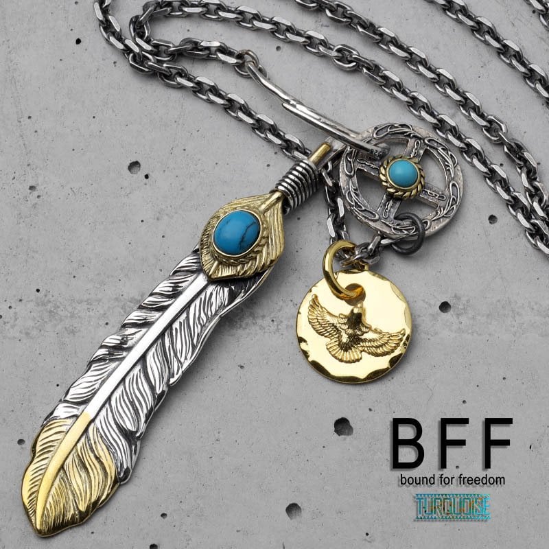 BFF ブランド フェザーネックレス シルバー925 上金 ネイティブ