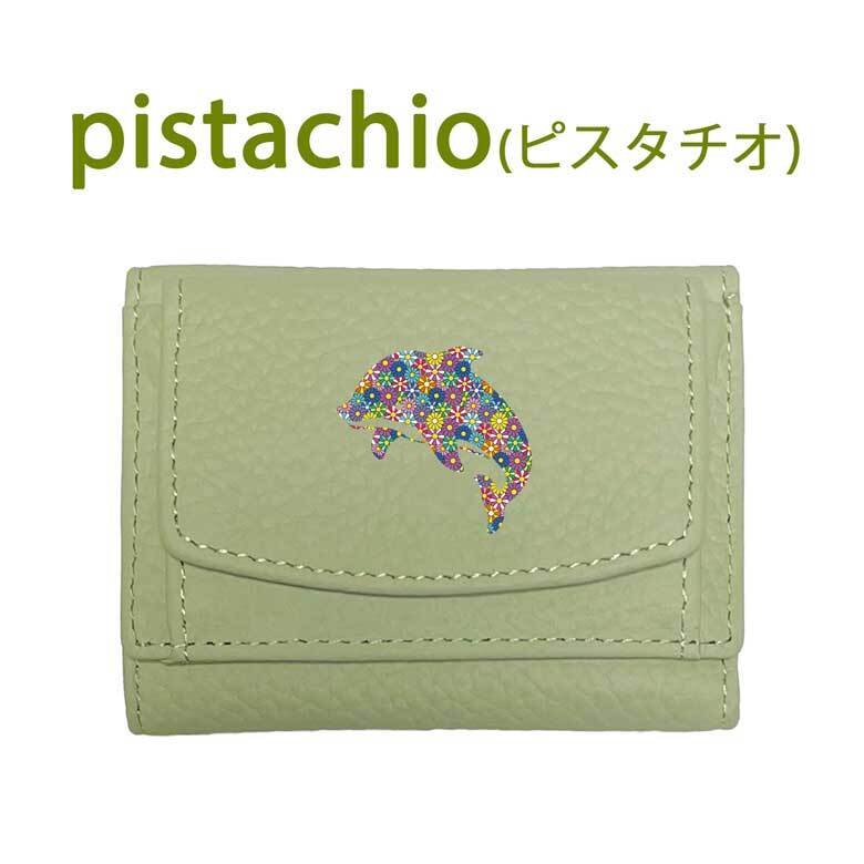 Fave フラワードルフィン 三つ折りミニ財布 三つ折り 財布 フル