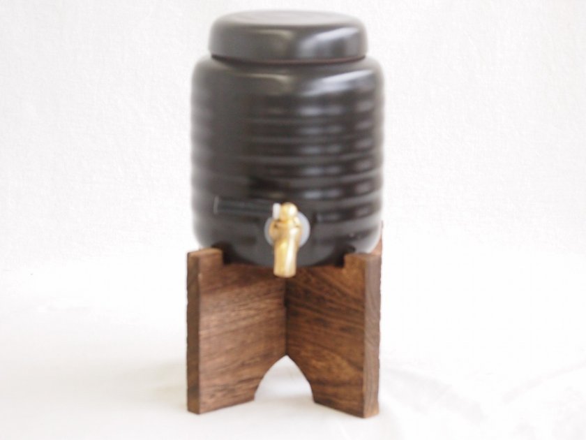 本格焼酎サーバー1000cc(18cm×24cm 1kg)三重県萬古焼き備前金彩ペア