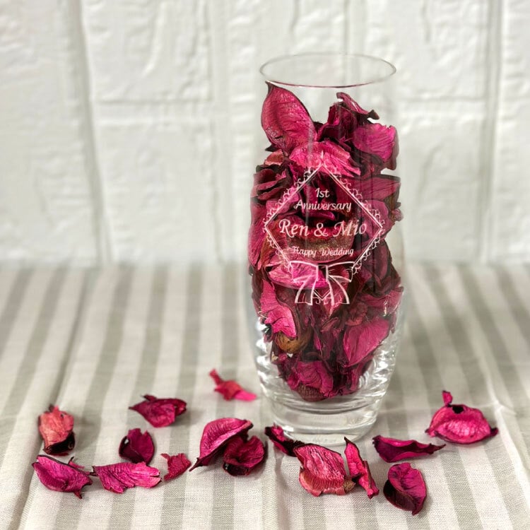 名入れ彫刻 Flower vase フラワーベース 花瓶 花器 お花 おしゃれ
