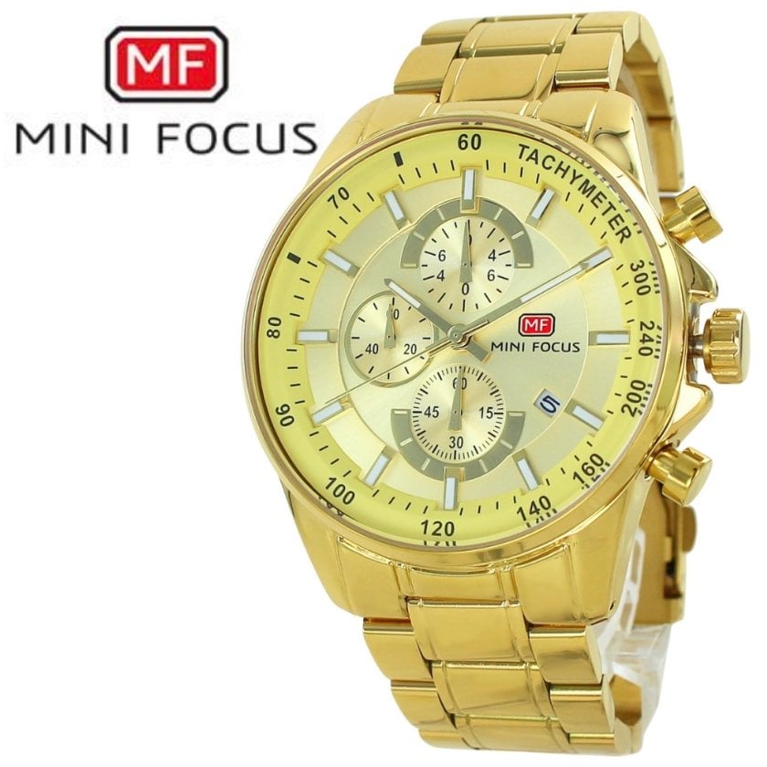 正規品 MINI FOCUS メンズ腕時計 クロノグラフ クォーツ 日付表示