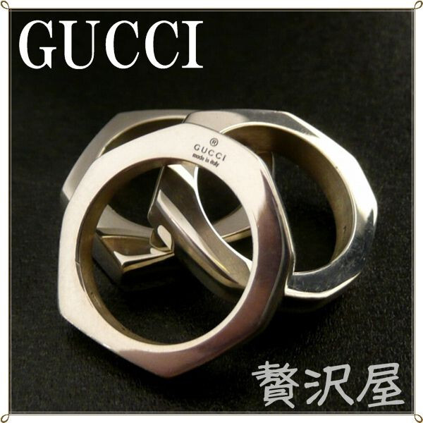 グッチ GUCCI 指輪 リング シルバー925 3連リング GUCCI 010699-09840
